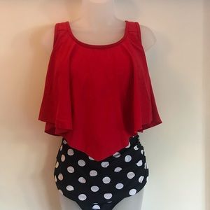 Vintage inspired two piece swimsuit